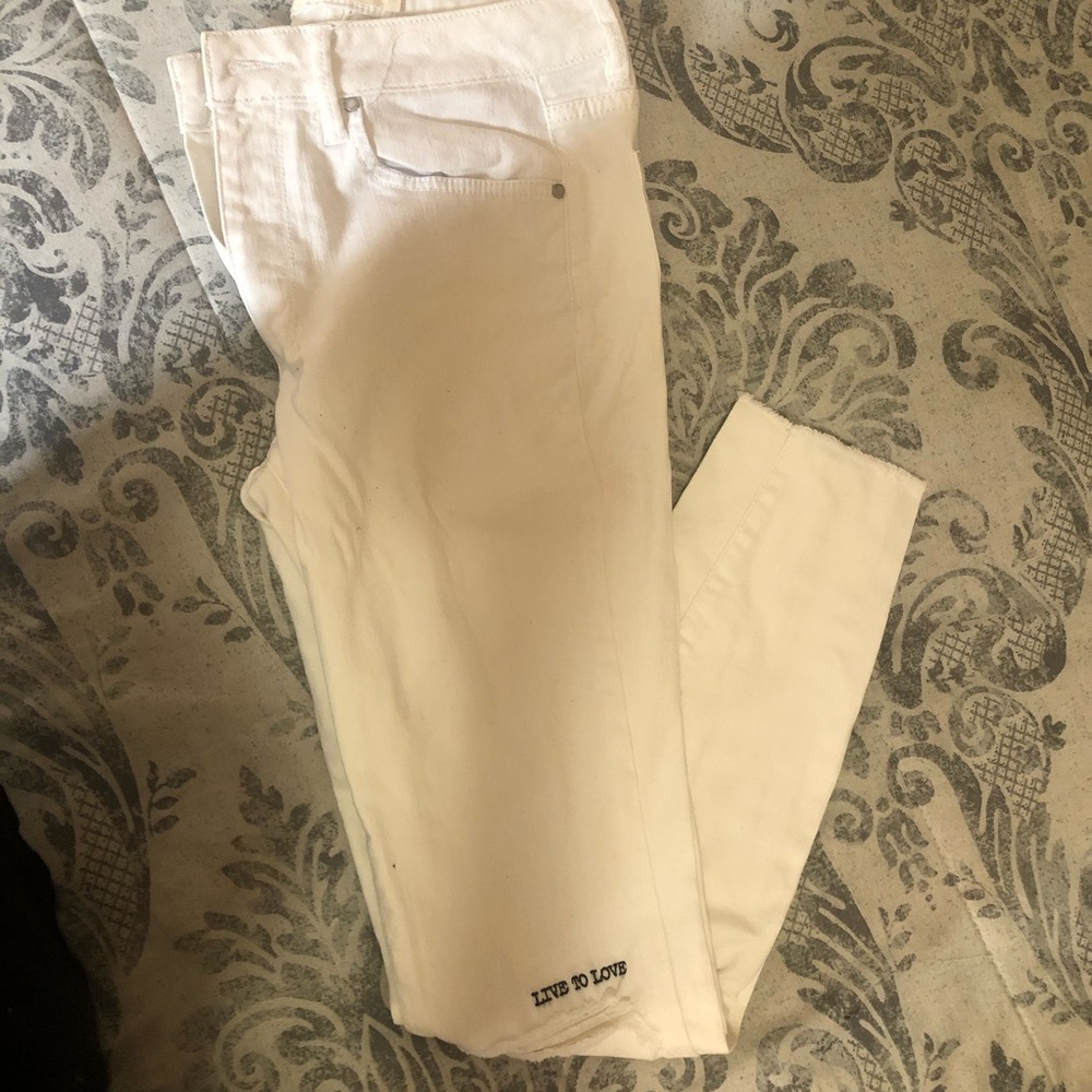 Rachel Roy white denim jeans